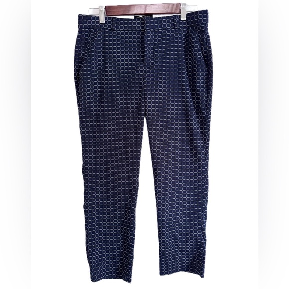 Banana Republic Navy Plaid Pant - Picture 3 of 5